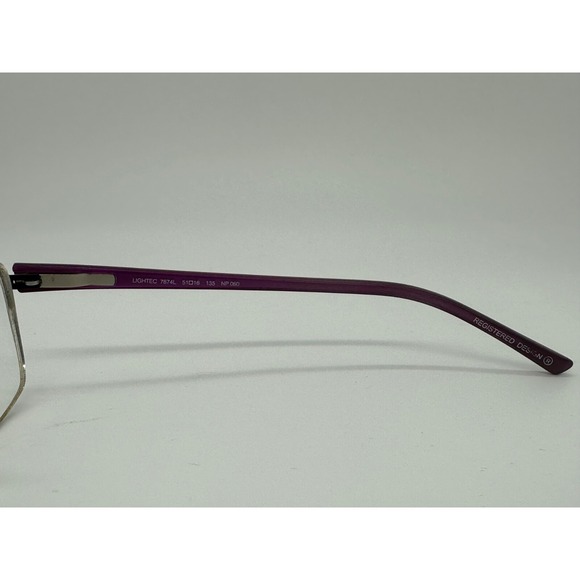 Morel‎ Eyeglasses Lightec 7674L Half Rim 51-16-135 NP060 - Frames Only - Picture 8 of 10